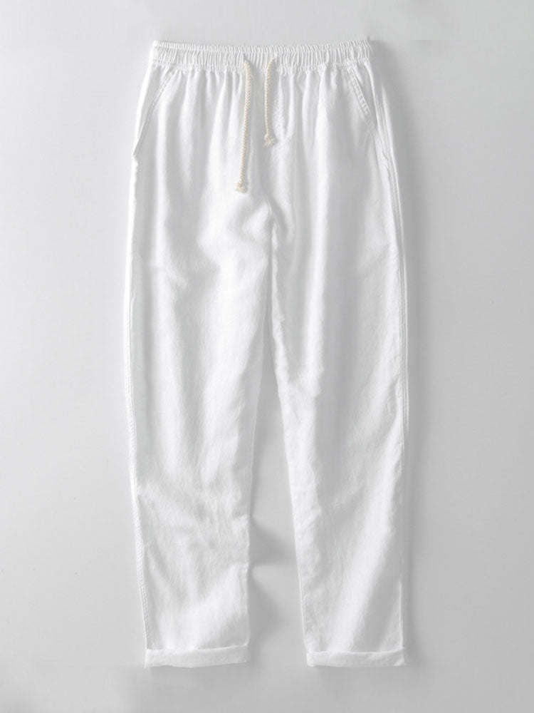Gradient Linen Look Shirt & Straight Leg Linen Pants