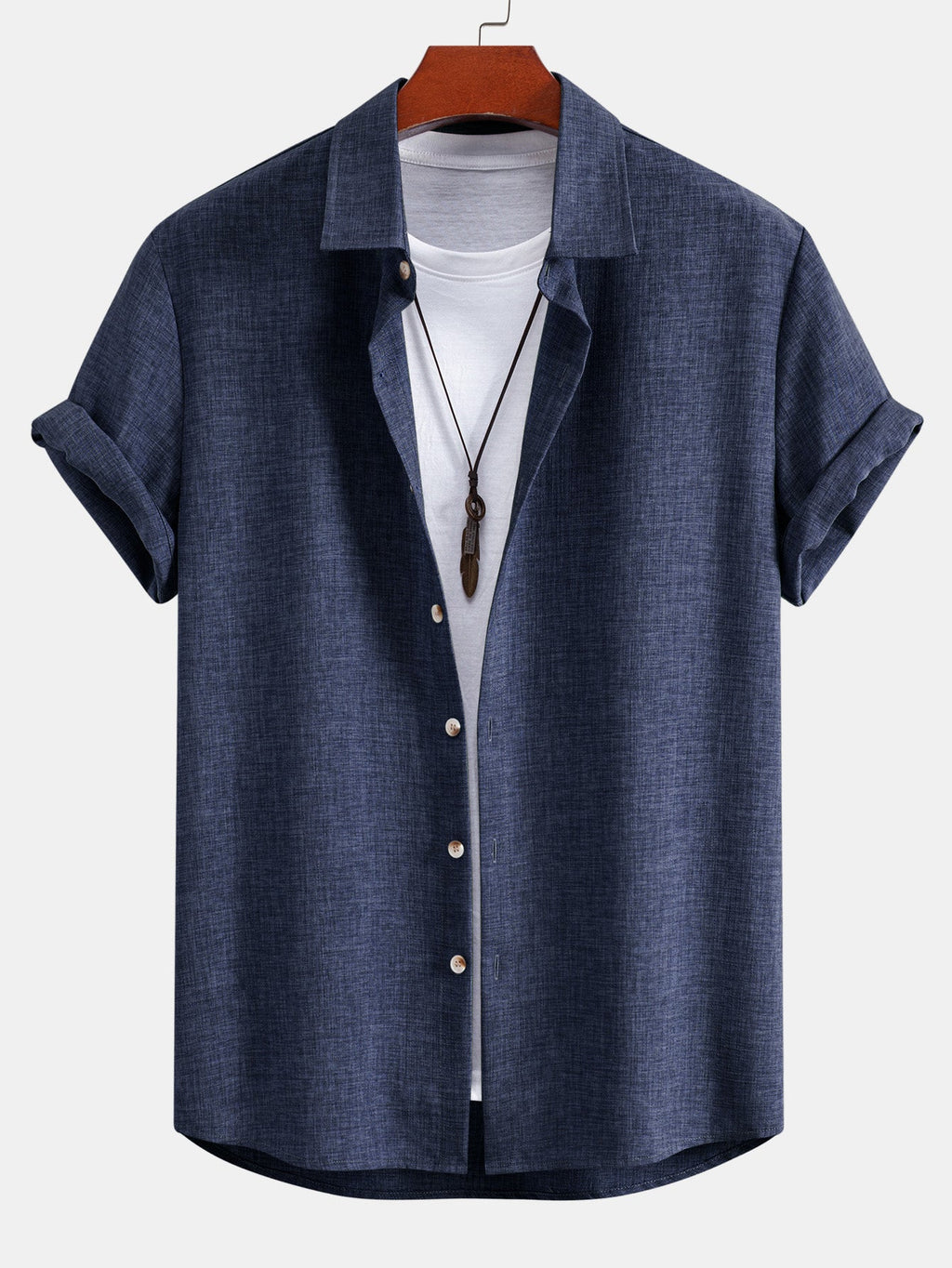 Linen Look Button Up Shirt
