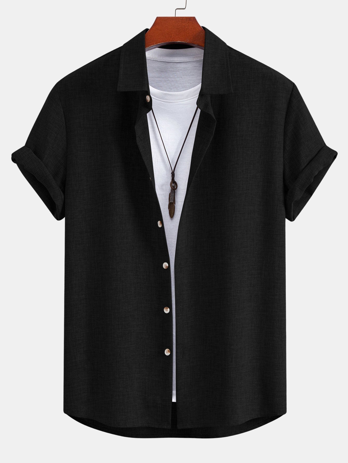 Linen Look Button Up Shirt