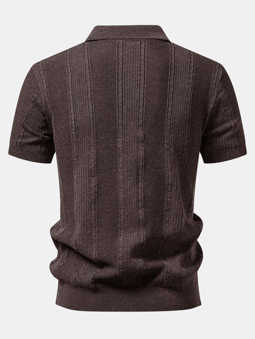 Linen Textured Knit Polo & Straight Leg Linen Pants