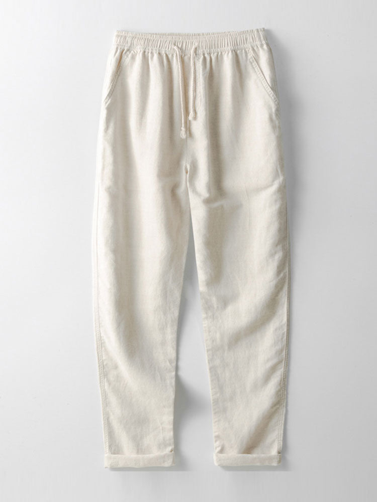 Linen Look Button Up Shirt & Straight Leg Linen Pants
