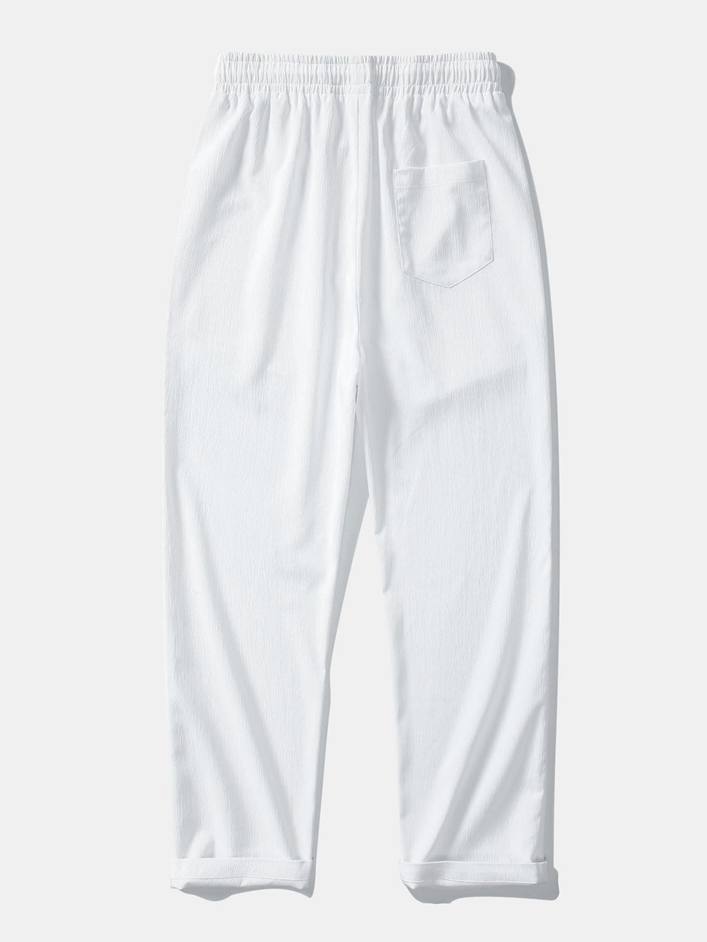 Textured Jacquard Open Knit Shirt & Crinkle Textured Straight Leg Pants
