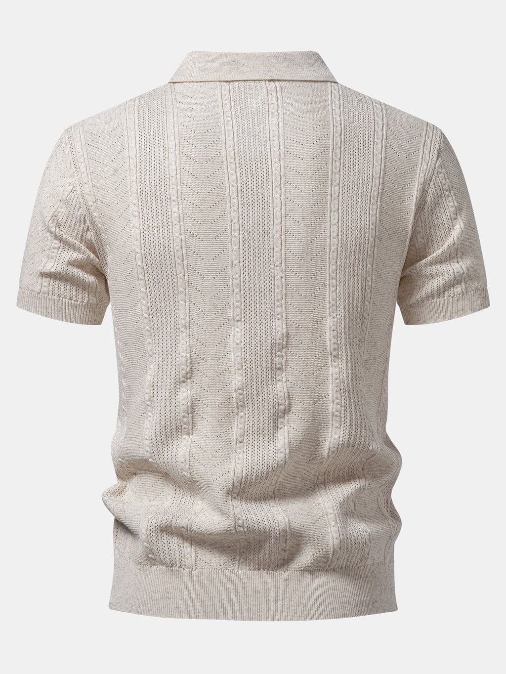 Linen Textured Knit Polo & Straight Leg Linen Pants