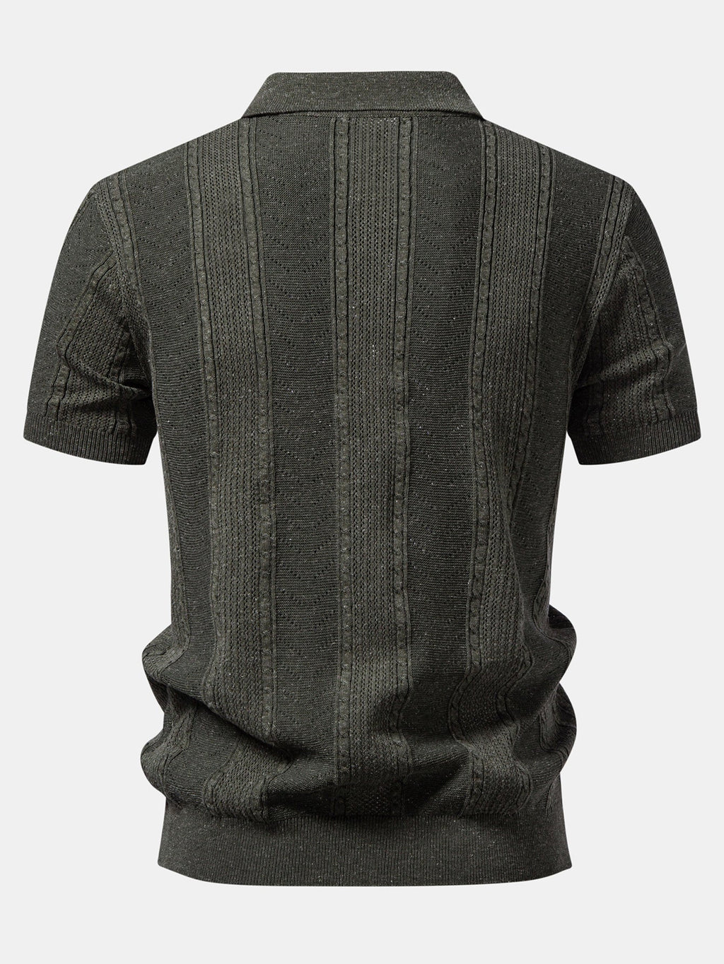 Linen Textured Knit Polo & Straight Leg Linen Pants