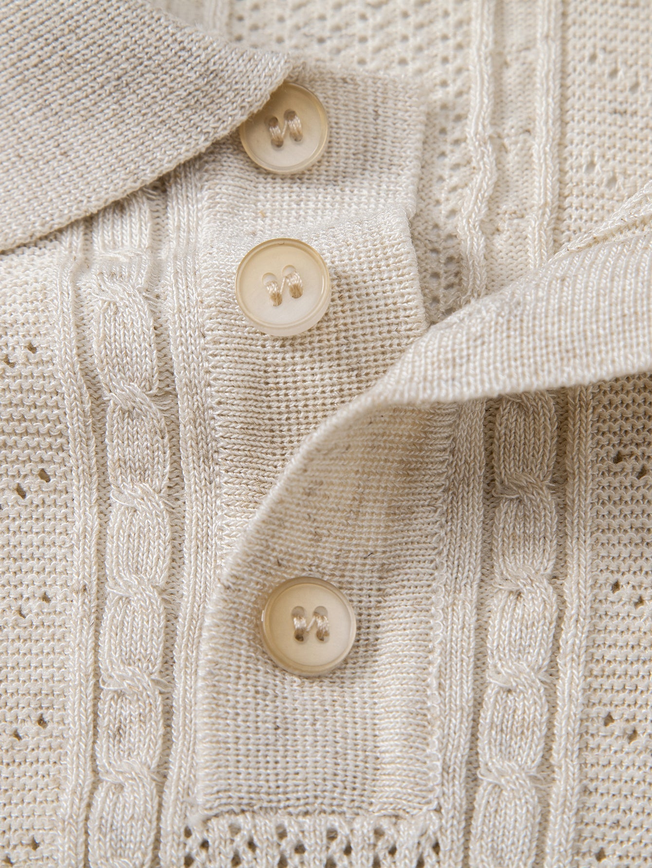 Linen Textured Knit Polo & Slim Fit Tapered Trousers