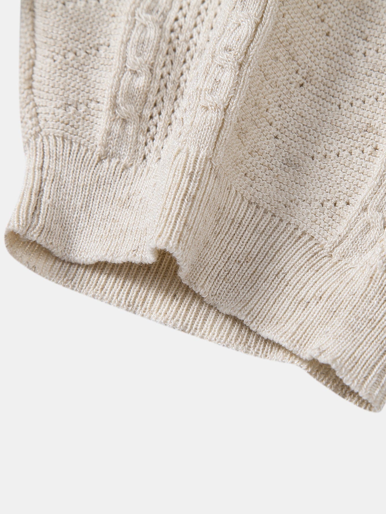 Linen Textured Knit Polo & Slim Fit Tapered Trousers