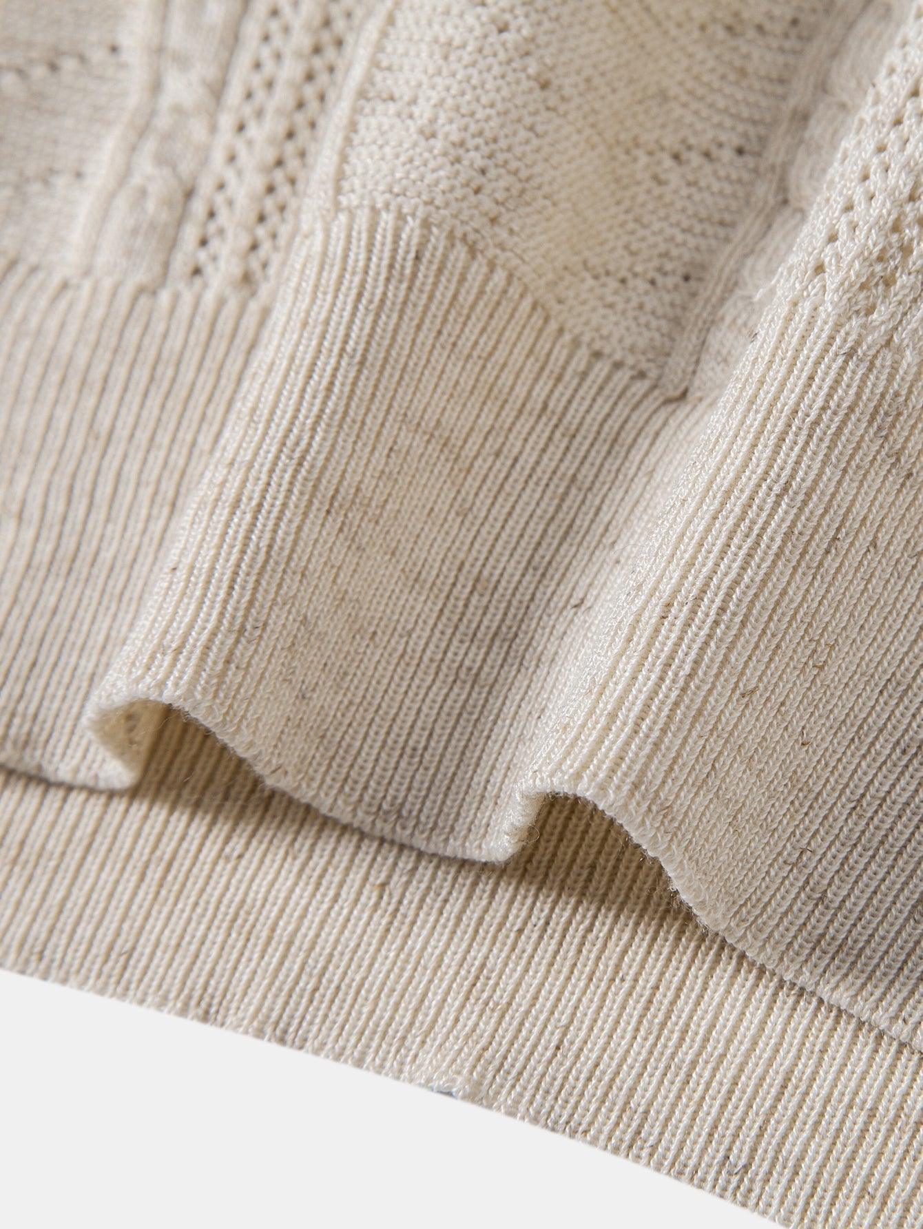 Linen Textured Knit Polo & Slim Fit Tapered Trousers