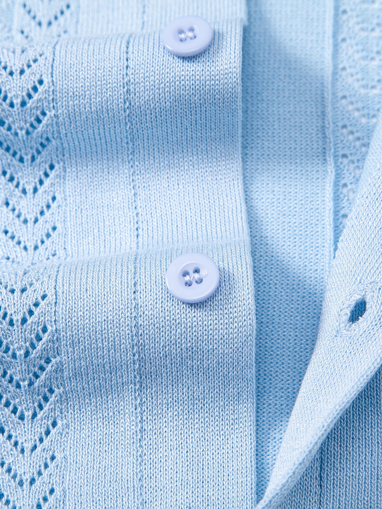 Textured Jacquard Open Knit Shirt & Straight Leg Linen Pants