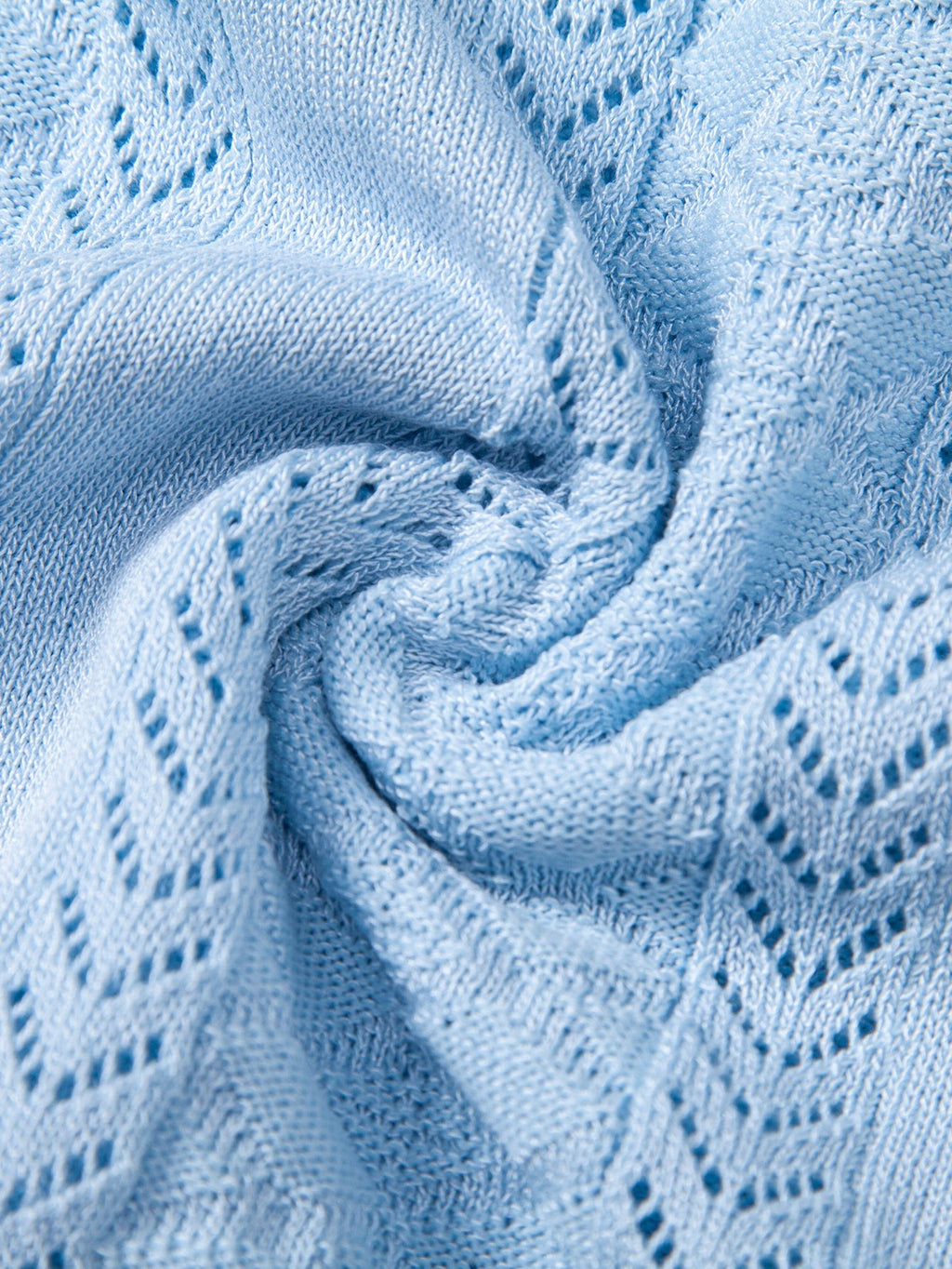 Textured Jacquard Open Knit Shirt & Straight Leg Linen Pants